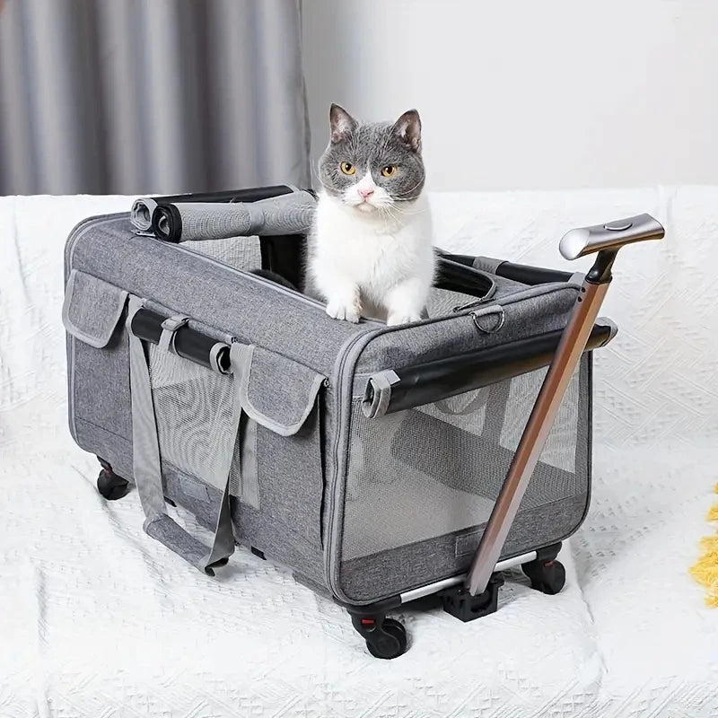 Extra Large Portable Pet Trolley with Detachable Case