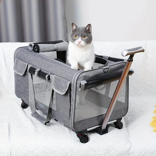 Extra Large Portable Pet Trolley with Detachable Case