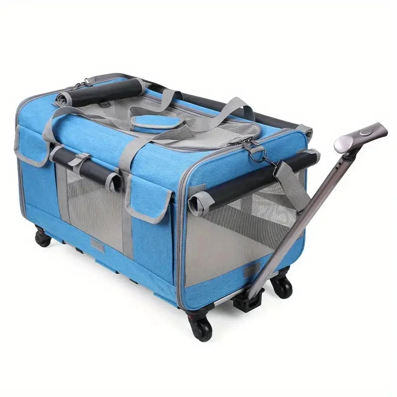 Extra Large Portable Pet Trolley with Detachable Case