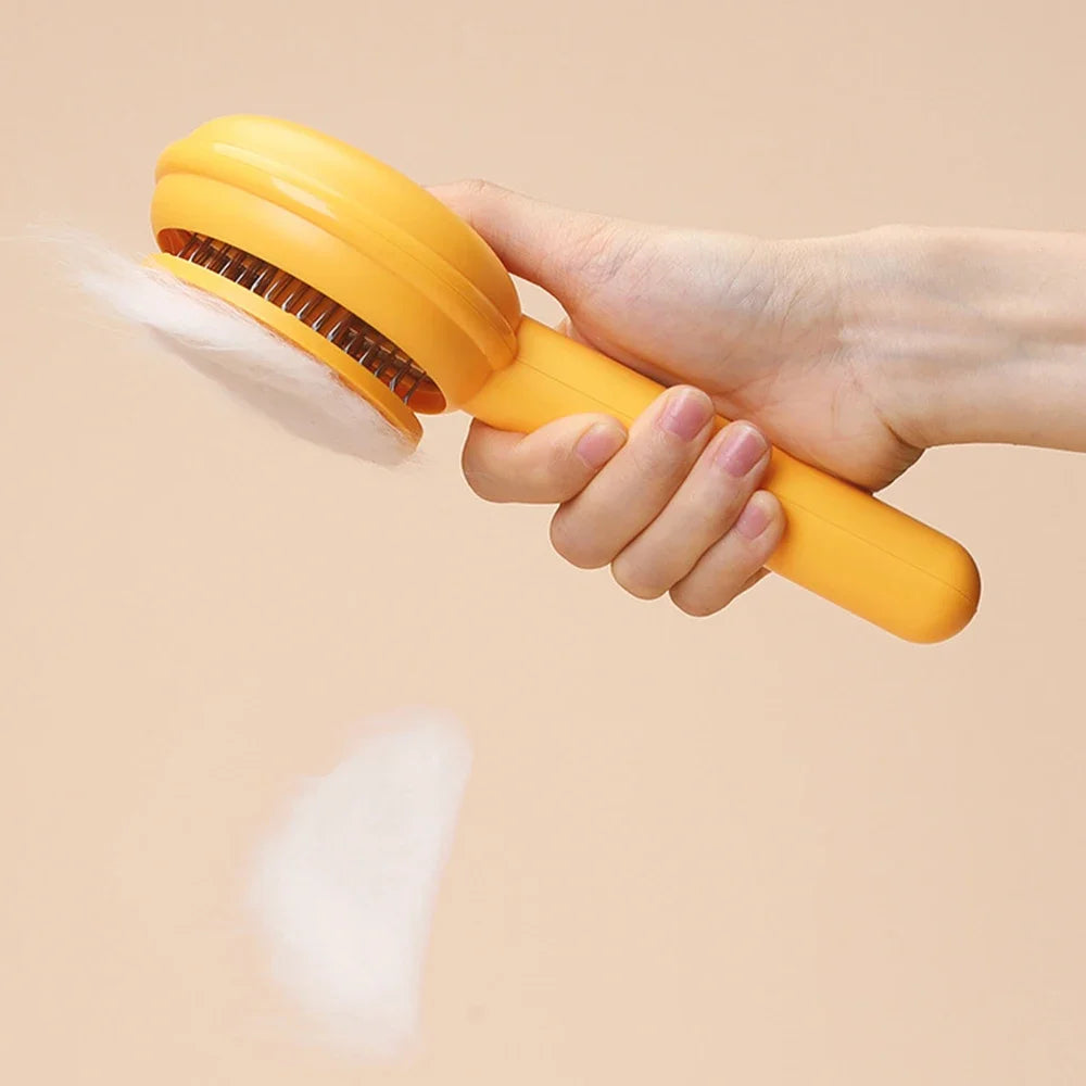 Self-Cleaning Cat Grooming Brush