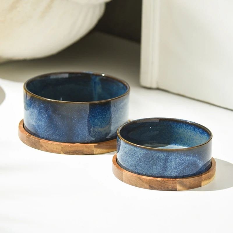 Elevated Ceramic Pet Bowl – Spine-Friendly & Non-Slip