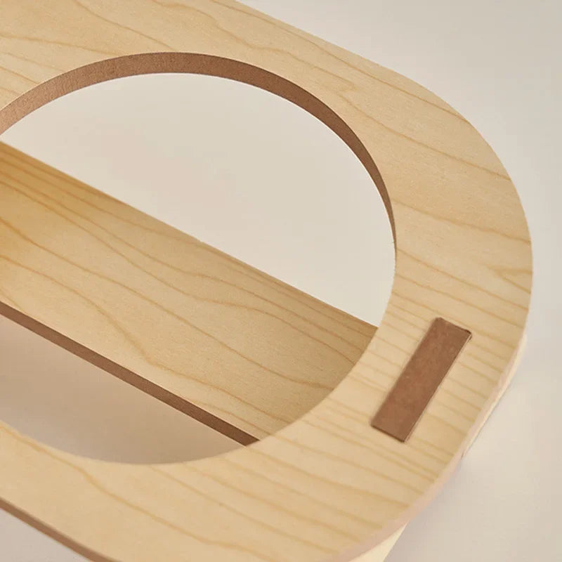 Cat & Kitten Double Bowl Set – No-Spill Design with Wooden Stand