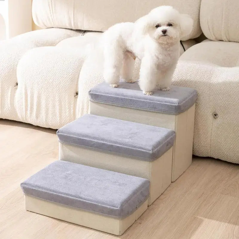 CozyClimb Pet Stairs – Soft, Anti-Slip Steps for Small Dogs & Puppies