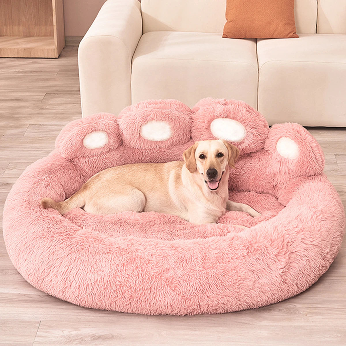 Fluffy Dog & Cat Bed – Cozy Plush Sofa-Style Mat for Pets