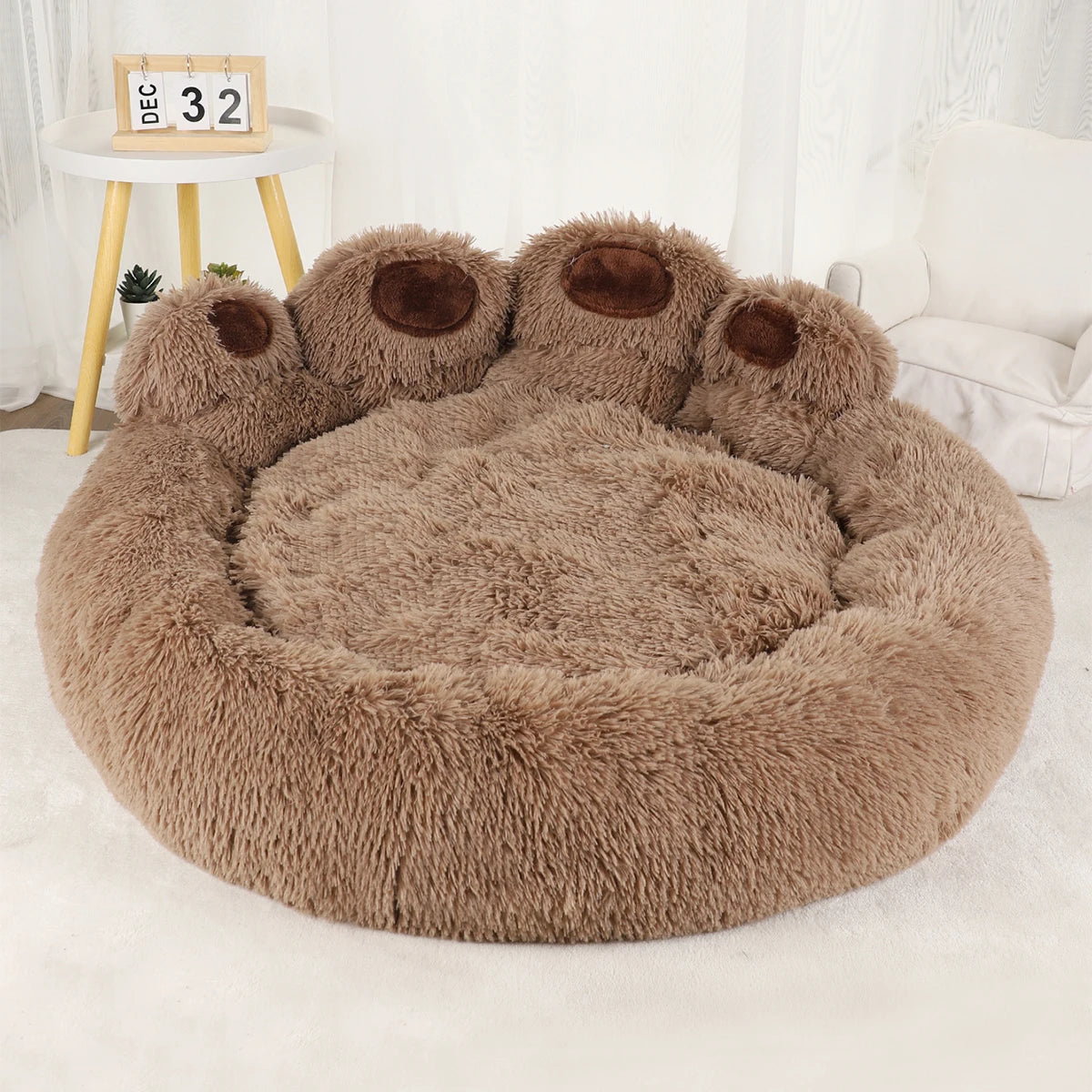 Fluffy Dog & Cat Bed – Cozy Plush Sofa-Style Mat for Pets