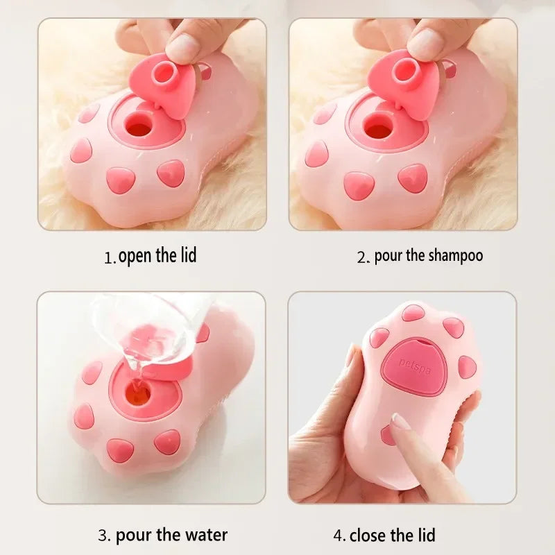 3-in-1 Rotating Cat Grooming Brush with Steam & Self-Cleaning