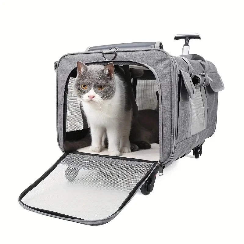 Extra Large Portable Pet Trolley with Detachable Case