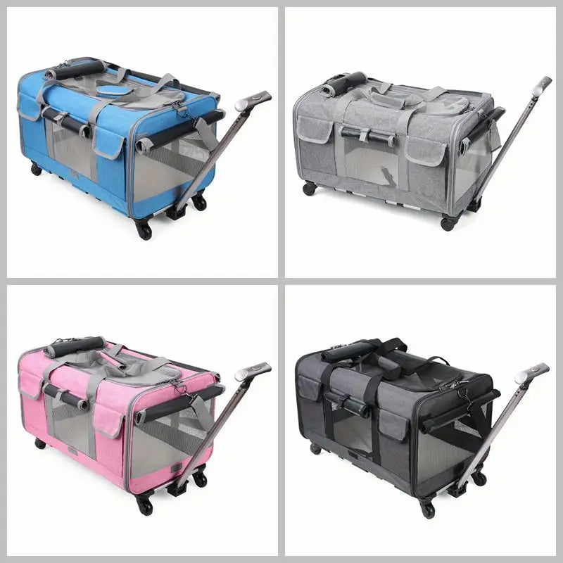 Extra Large Portable Pet Trolley with Detachable Case