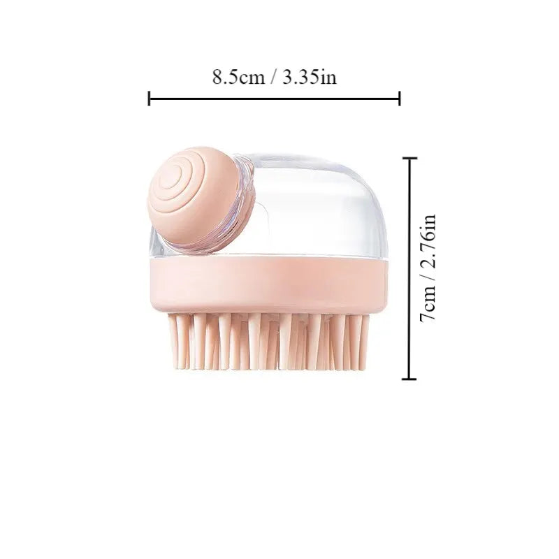 Silicone Pet Bath Brush with Shampoo Dispenser