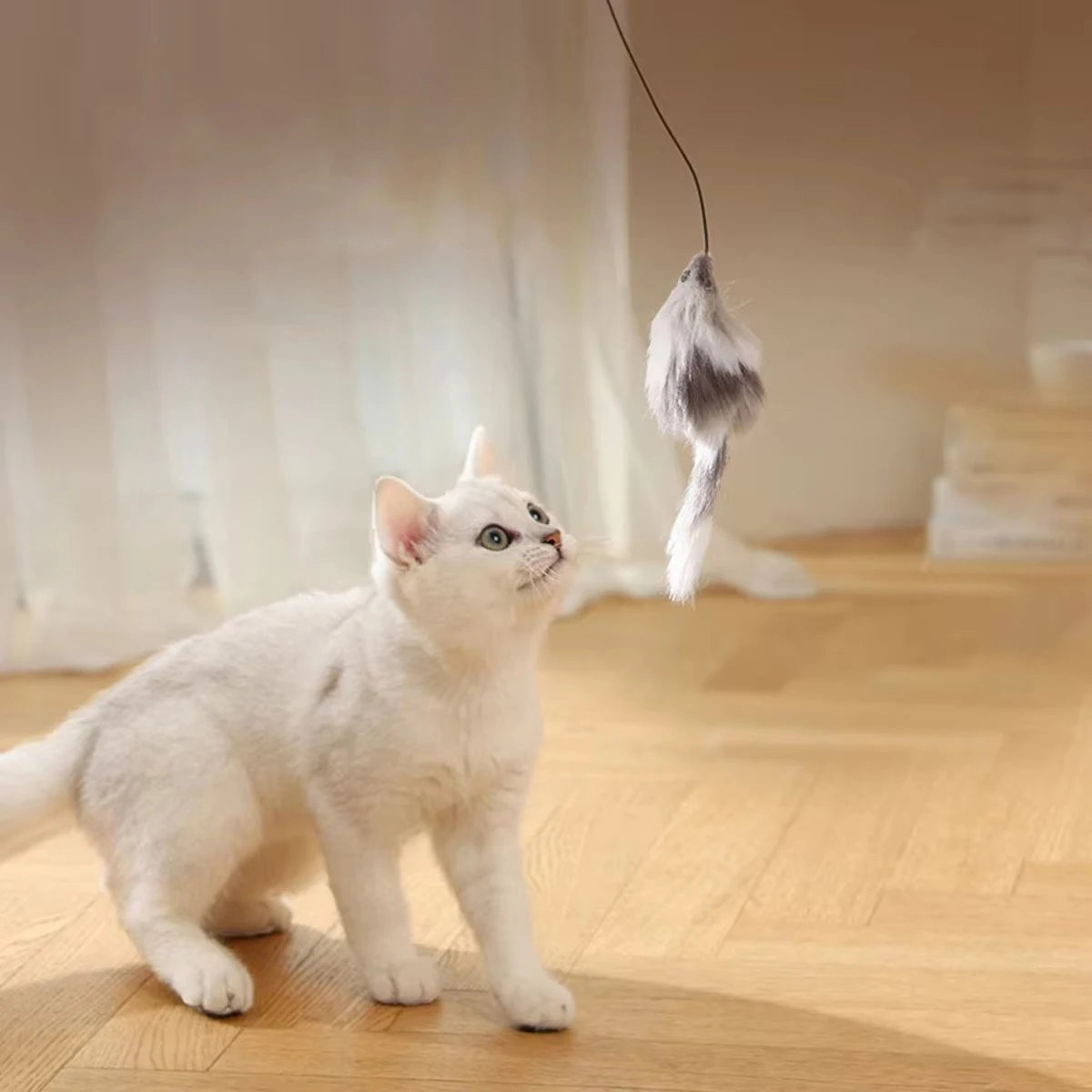 ASmart Interactive Cat Toy with Rolling Balls and Obstacle Avoidance