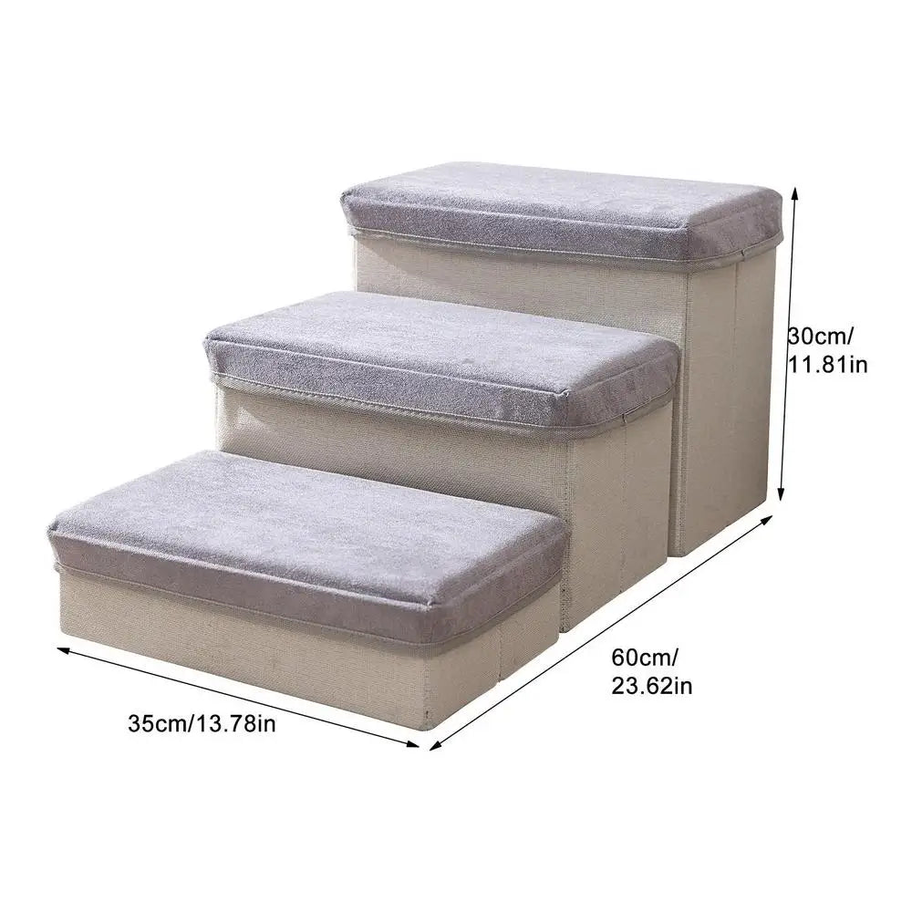 CozyClimb Pet Stairs – Soft, Anti-Slip Steps for Small Dogs & Puppies