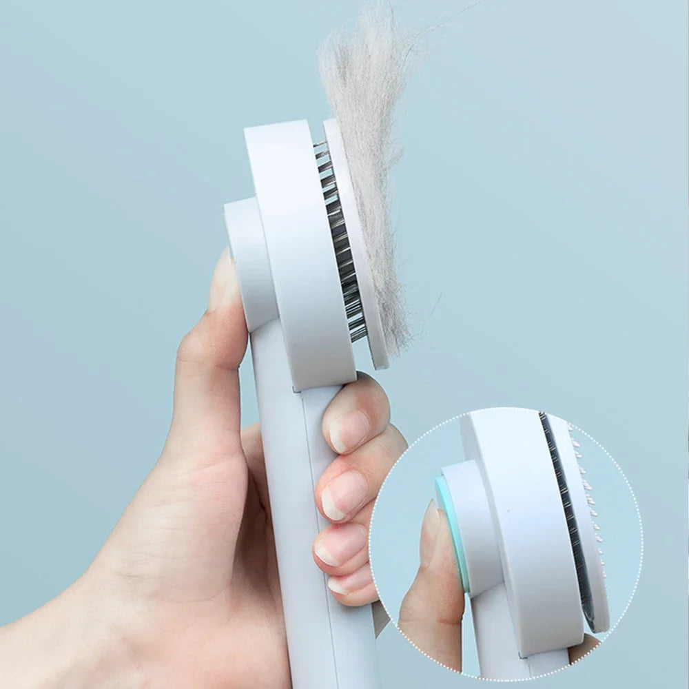 Self-Cleaning Cat Grooming Brush