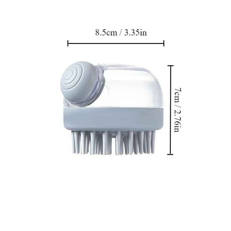 Silicone Pet Bath Brush with Shampoo Dispenser