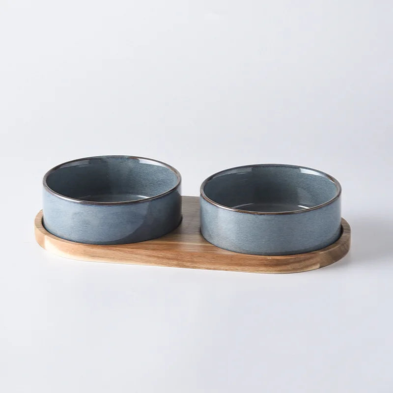 Elevated Ceramic Pet Bowl – Spine-Friendly & Non-Slip