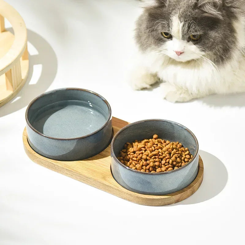 Elevated Ceramic Pet Bowl – Spine-Friendly & Non-Slip