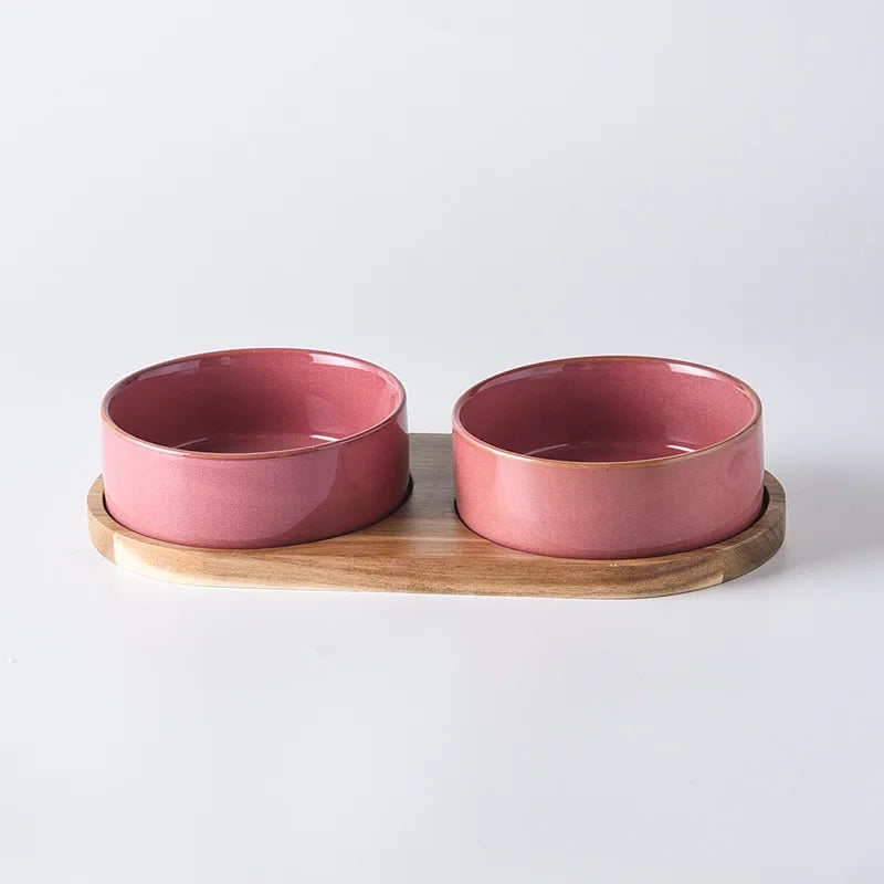 Elevated Ceramic Pet Bowl – Spine-Friendly & Non-Slip