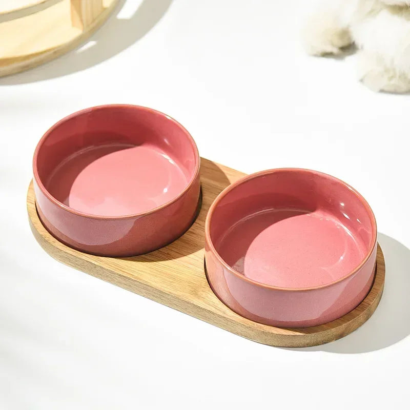 Elevated Ceramic Pet Bowl – Spine-Friendly & Non-Slip